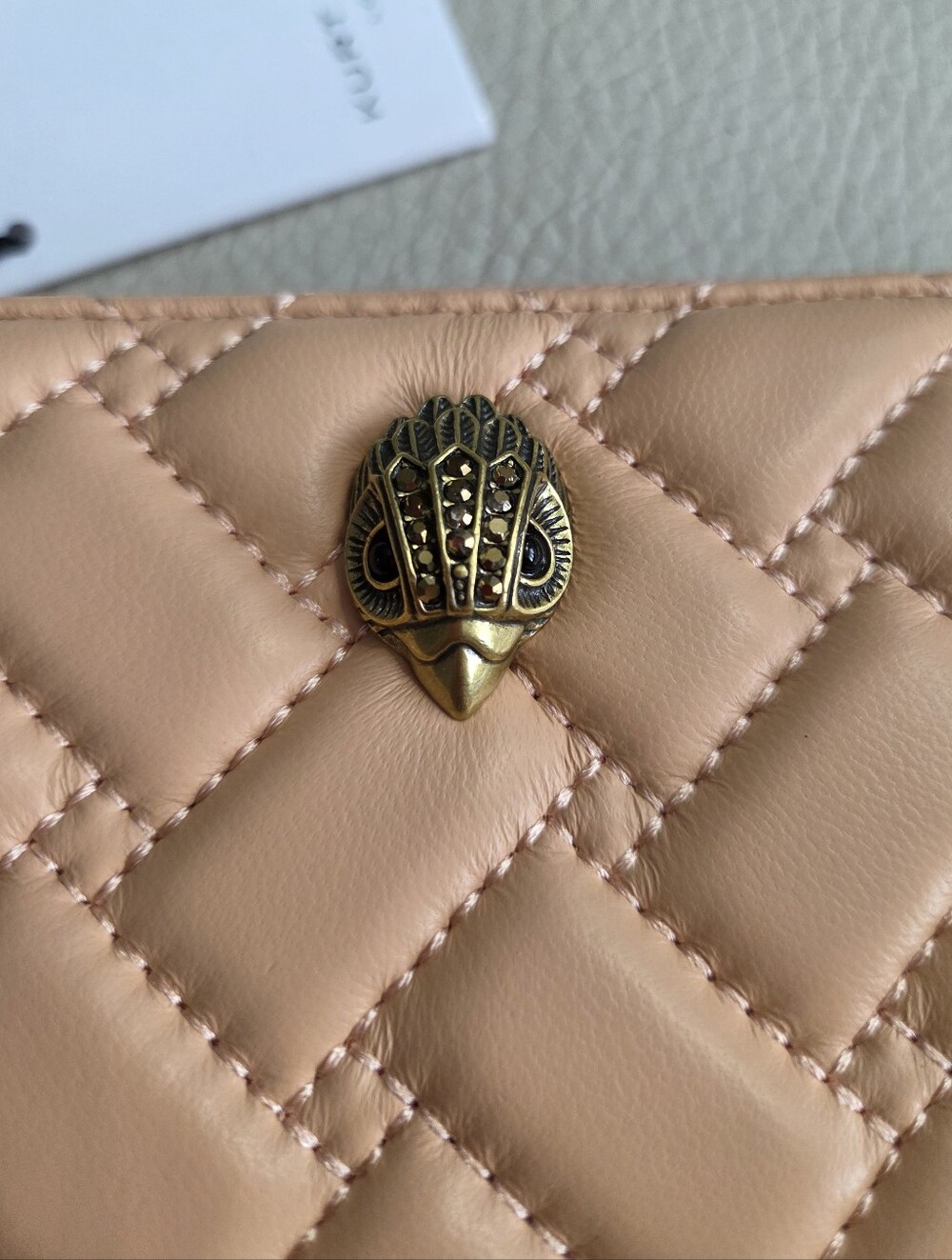 NWT - Kurt Geiger Women's Lambskin Leather Kensington Zip Around Wallet - Picture 2 of 8